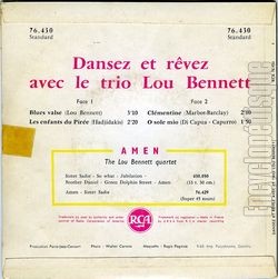 [Pochette de Dansez… rvez (Le trio Lou BENNETT) - verso]