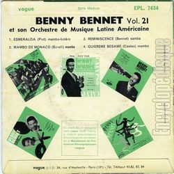 [Pochette de Esmeralda (Benny BENNET) - verso]