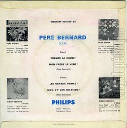 [Pochette de Prends la route (Le PRE BERNARD "Le mnestrel du bon Dieu") - verso]