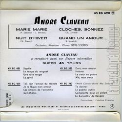 [Pochette de Marie-Marie (Andr CLAVEAU) - verso]