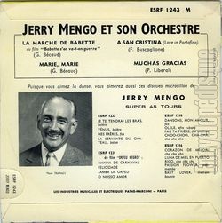 [Pochette de La marche de Babette (Jerry MENGO) - verso]