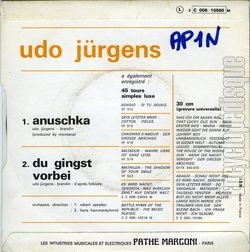 [Pochette de Anuschka (Udo JRGENS) - verso]