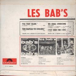 [Pochette de T’es tout blanc (Les BaB’S) - verso]