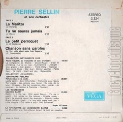 [Pochette de La maritza (Pierre SELLIN) - verso]