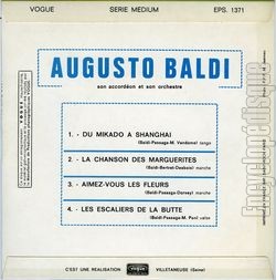 [Pochette de Aux fleurs (Augusto BALDI) - verso]