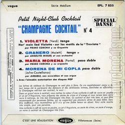 [Pochette de Petit night-club cocktail n4 "Champagne cocktail" (PETIT NIGHT-CLUB) - verso]