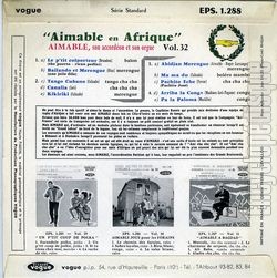 [Pochette de Aimable en Afrique - vol. 32 - (AIMABLE) - verso]