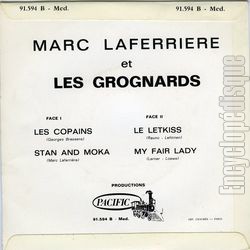 [Pochette de Les copains (Marc LAFERRIRE et les GROGNARDS) - verso]