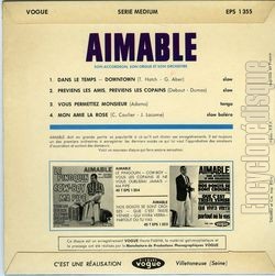 [Pochette de Dans le temps "Downtown" (AIMABLE) - verso]