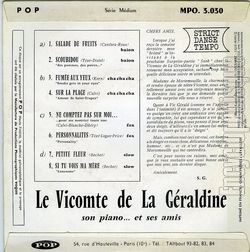 [Pochette de Salade de fruits (Le VICOMTE DE LA GRALDINE) - verso]