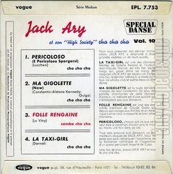 [Pochette de Pericoloso - vol 10 - (Jack ARY) - verso]