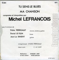 [Pochette de Tu sens le blues (Michel LEFRANOIS) - verso]