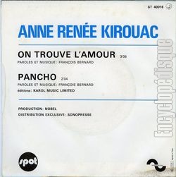 [Pochette de On trouve l’amour (Anne-Rene KIROUAC) - verso]