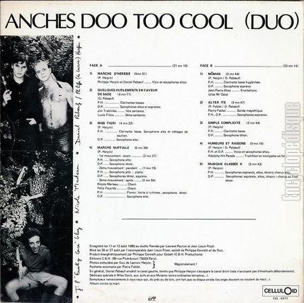 [Pochette de Nous d’eux (ANCHES TOO DOO COOL (DUO)) - verso]