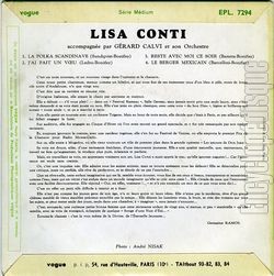 [Pochette de La polka scandinave (Lisa CONTI) - verso]