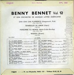 [Pochette de Cha cha cha flamenco (Benny BENNET) - verso]