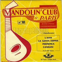 [Pochette de N 10 -Sardanes (MANDOLIN’ CLUB DE PARIS)]