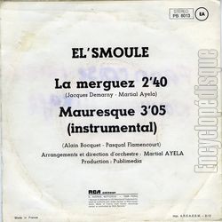 [Pochette de La merguez (El SMOULE) - verso]