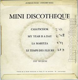 [Pochette de Mini discothque (The MUSICOS) - verso]