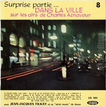 [Pochette de Surprise partie…dans la ville sur les airs de Charles Aznavour (Jean-Jacques TILKAY)]