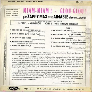 [Pochette de Miam miam ! Glou glou ! (ZAPPY MAX et AIMABLE) - verso]