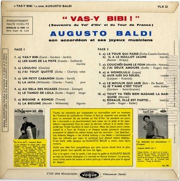 [Pochette de Vas-y Bibi ! (Augusto BALDI) - verso]