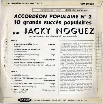 [Pochette de Accordon populaire n 2 (Jacky NOGUEZ) - verso]