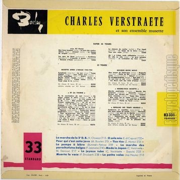 [Pochette de Parade musette (Charles VERSTRAETE) - verso]