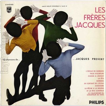 [Pochette de 10 chansons de… Jacques Prvert (Les FRRES JACQUES)]