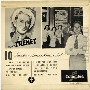 [Pochette de Chansons claires - 10 chansons nouvelles (Charles TRENET) - verso]