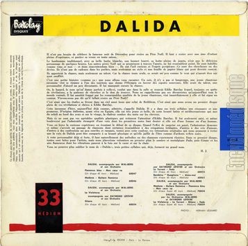 [Pochette de Son nom est Dalida (DALIDA) - verso]