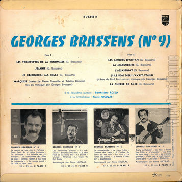 [Pochette de Les trompettes de la renomme - 9 (Georges BRASSENS) - verso]