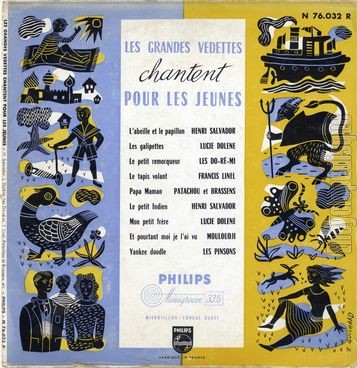 [Pochette de Les grandes vedettes chantent pour les jeunes (COMPILATION)]