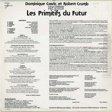 [Pochette de Cocktail d’amour (Les PRIMITIFS DU FUTUR) - verso]