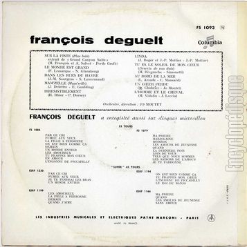 [Pochette de Franois… (Franois DEGUELT) - verso]