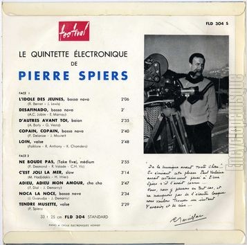 [Pochette de Les succs de Tl-Dimanche (Pierre SPIERS) - verso]