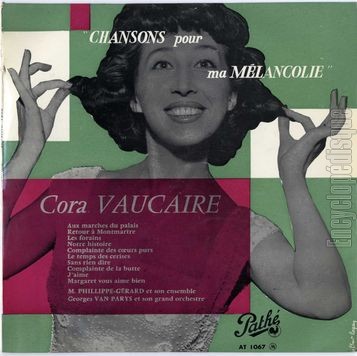 [Pochette de Chansons pour ma mlancolie (Cora VAUCAIRE)]