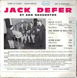 [Pochette de Moon river (Jack DEFER) - verso]