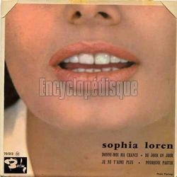 [Pochette de Donne-moi ma chance (Sophia LOREN)]