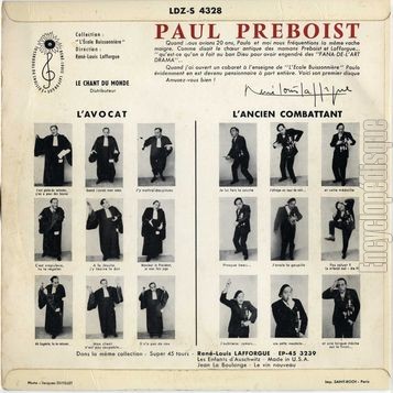 [Pochette de Paul Prboist (Paul PRBOIST) - verso]