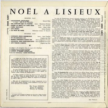 [Pochette de Nol  Lisieux (PETITS CLERCS DE LA BASILIQUE SAINTE-THRSE) - verso]