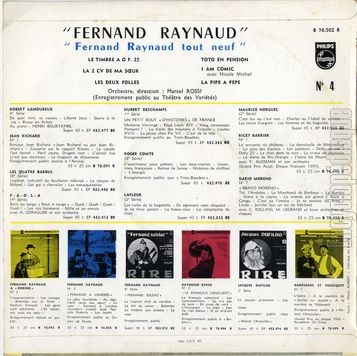 [Pochette de Tout neuf (Fernand RAYNAUD) - verso]