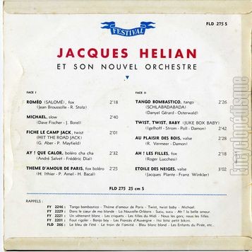 [Pochette de Romo (Jacques HLIAN) - verso]