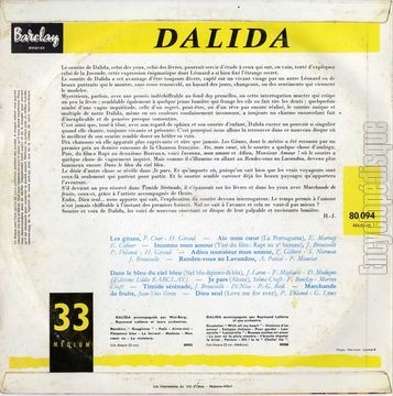 [Pochette de Les gitans (DALIDA) - verso]