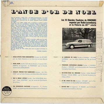 [Pochette de L’Ange d’or de Nol (COMPILATION) - verso]