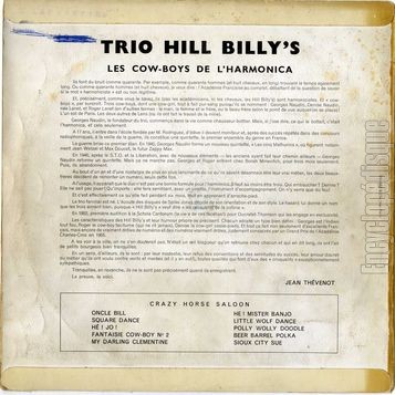 [Pochette de Crazy horse saloon (TRIO HILL BILLY’S) - verso]