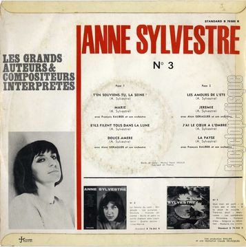 [Pochette de N 3 (Anne SYLVESTRE) - verso]