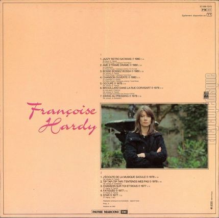 [Pochette de Franoise Hardy (compilation) (Franoise HARDY) - verso]