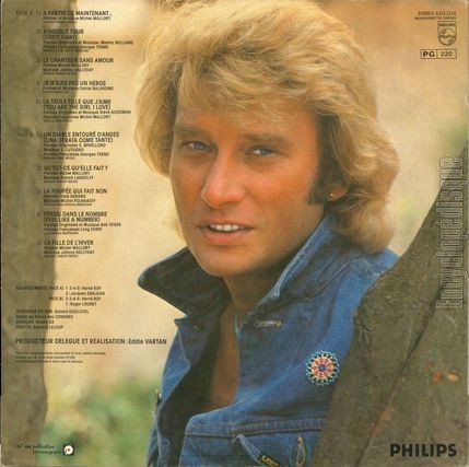 [Pochette de  partir de maintenant (Johnny HALLYDAY) - verso]