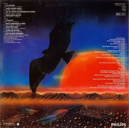 [Pochette de Quelque part un aigle… (Johnny HALLYDAY) - verso]